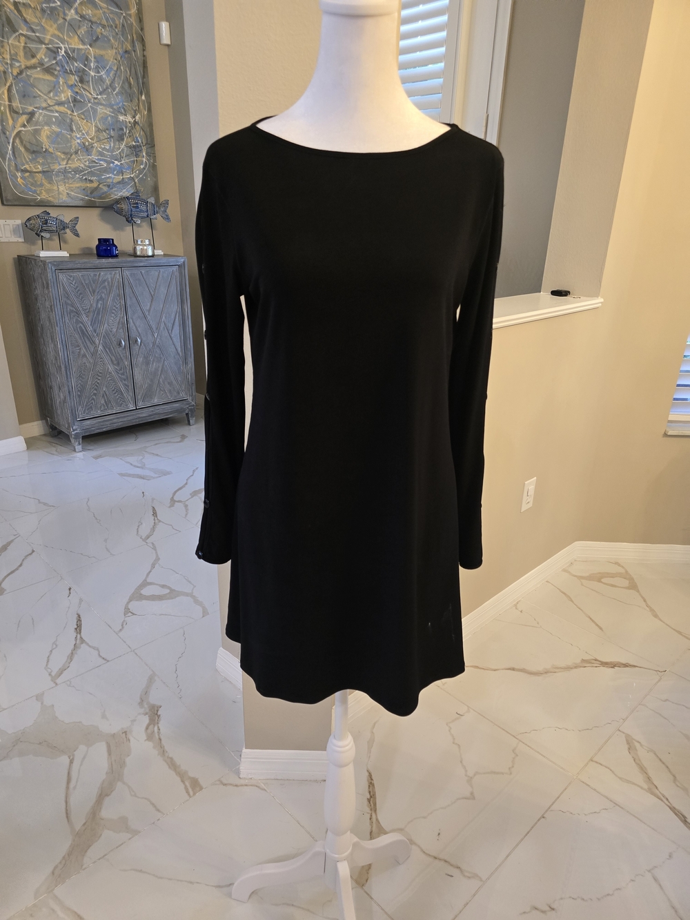 Classic Black Long-Sleeve Women’s Dress